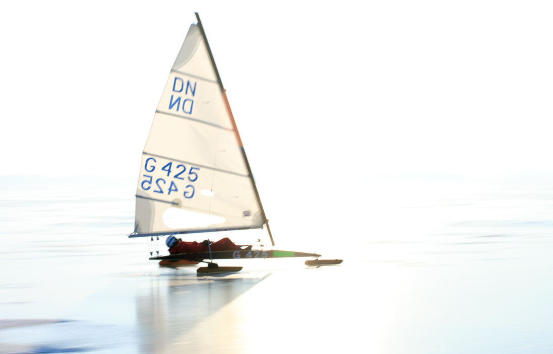 Eissegeln schneller als der Wind